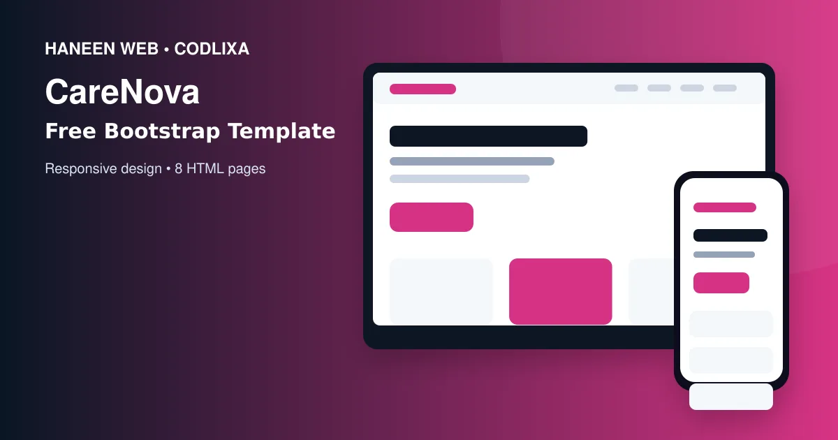 Build a Professional Website Faster with the Free CareNova Bootstrap 5 Template