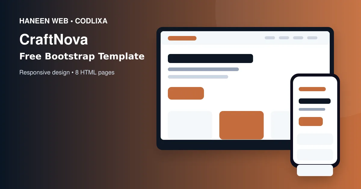 Build a Professional Website Faster with the Free CraftNova Bootstrap 5 Template