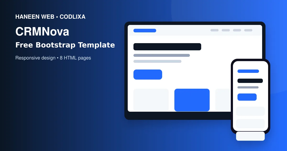 Build a Professional Website Faster with the Free CRMNova Bootstrap 5 Template