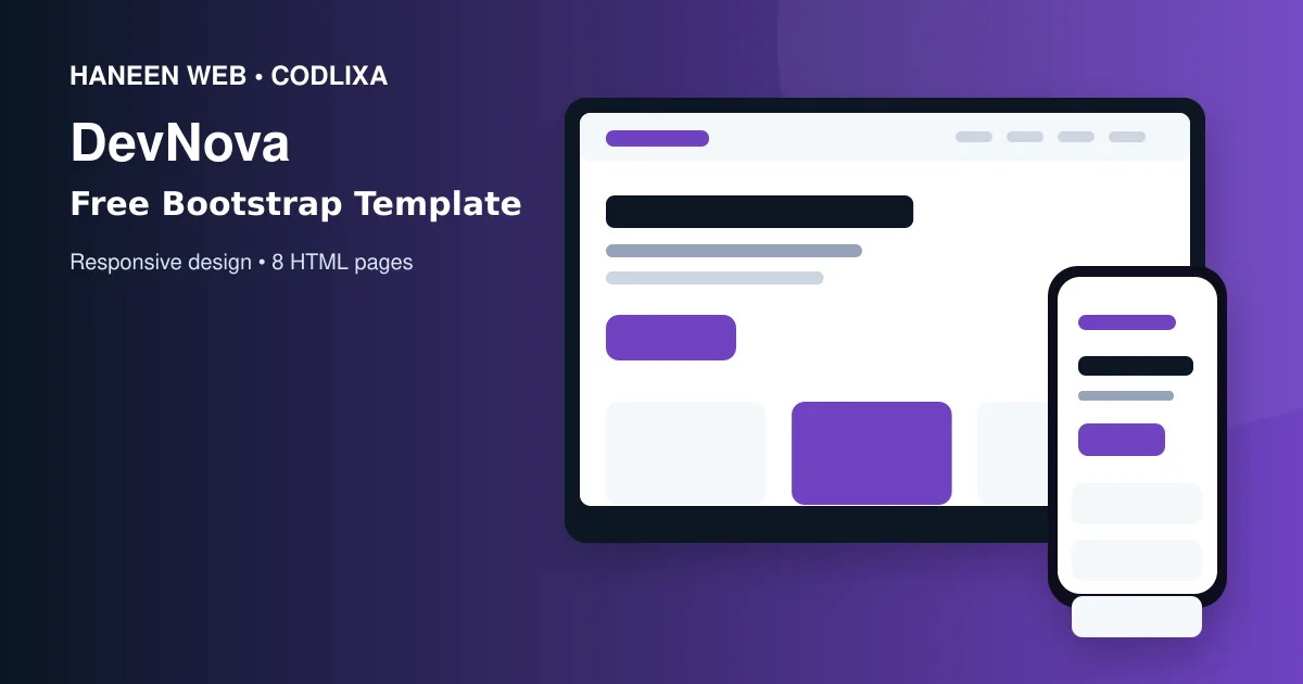 Build a Professional Website Faster with the Free DevNova Bootstrap 5 Template