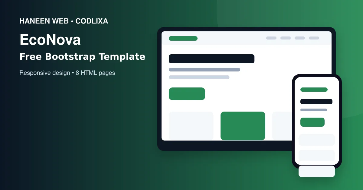 Build a Professional Website Faster with the Free EcoNova Bootstrap 5 Template