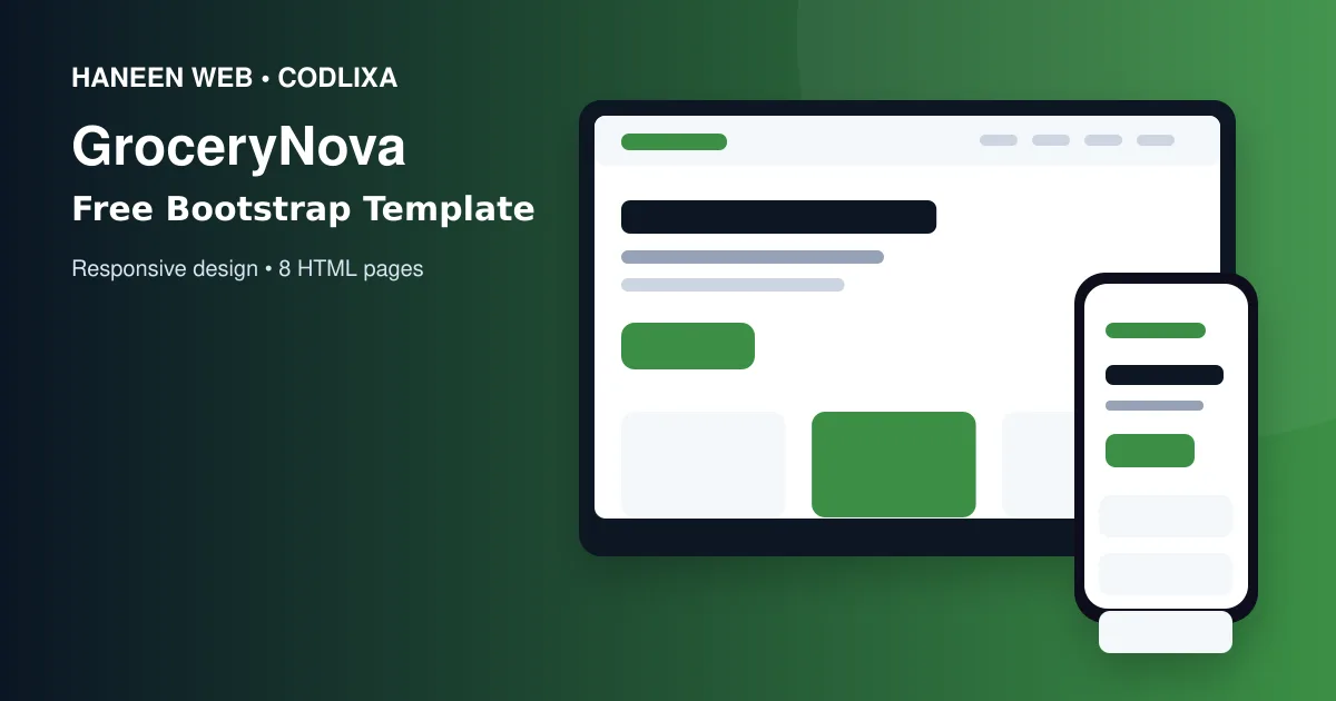 Build a Professional Website Faster with the Free GroceryNova Bootstrap 5 Template