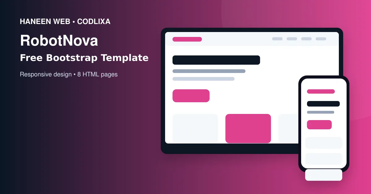 Build a Professional Website Faster with the Free RobotNova Bootstrap 5 Template