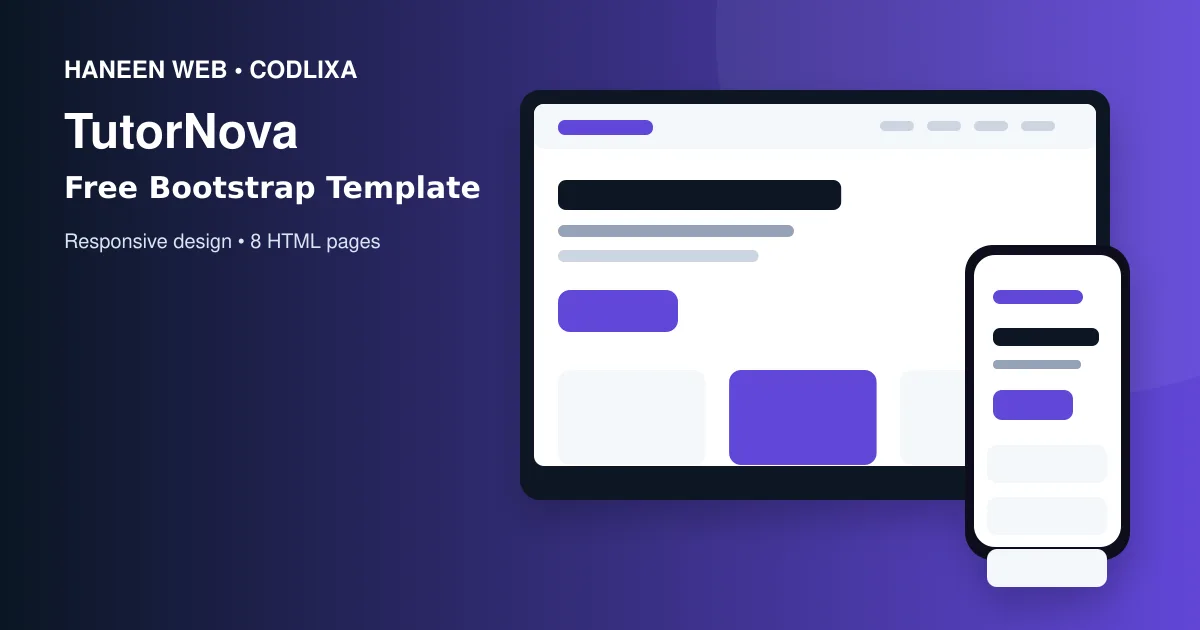 Build a Professional Website Faster with the Free TutorNova Bootstrap 5 Template