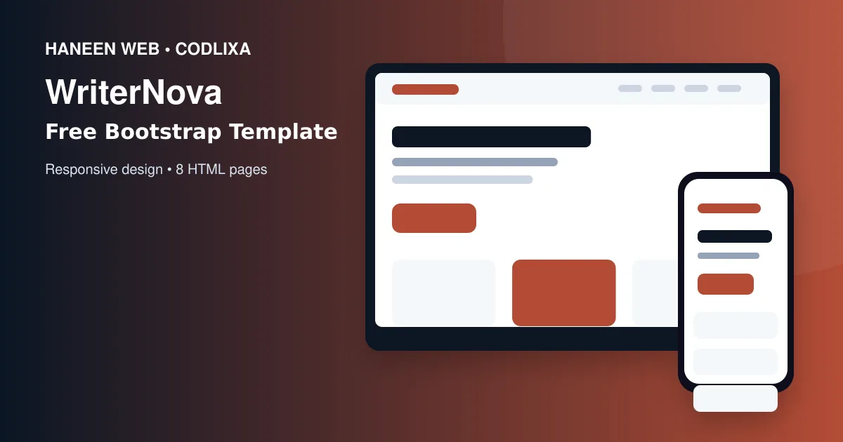 Build a Professional Website Faster with the Free WriterNova Bootstrap 5 Template