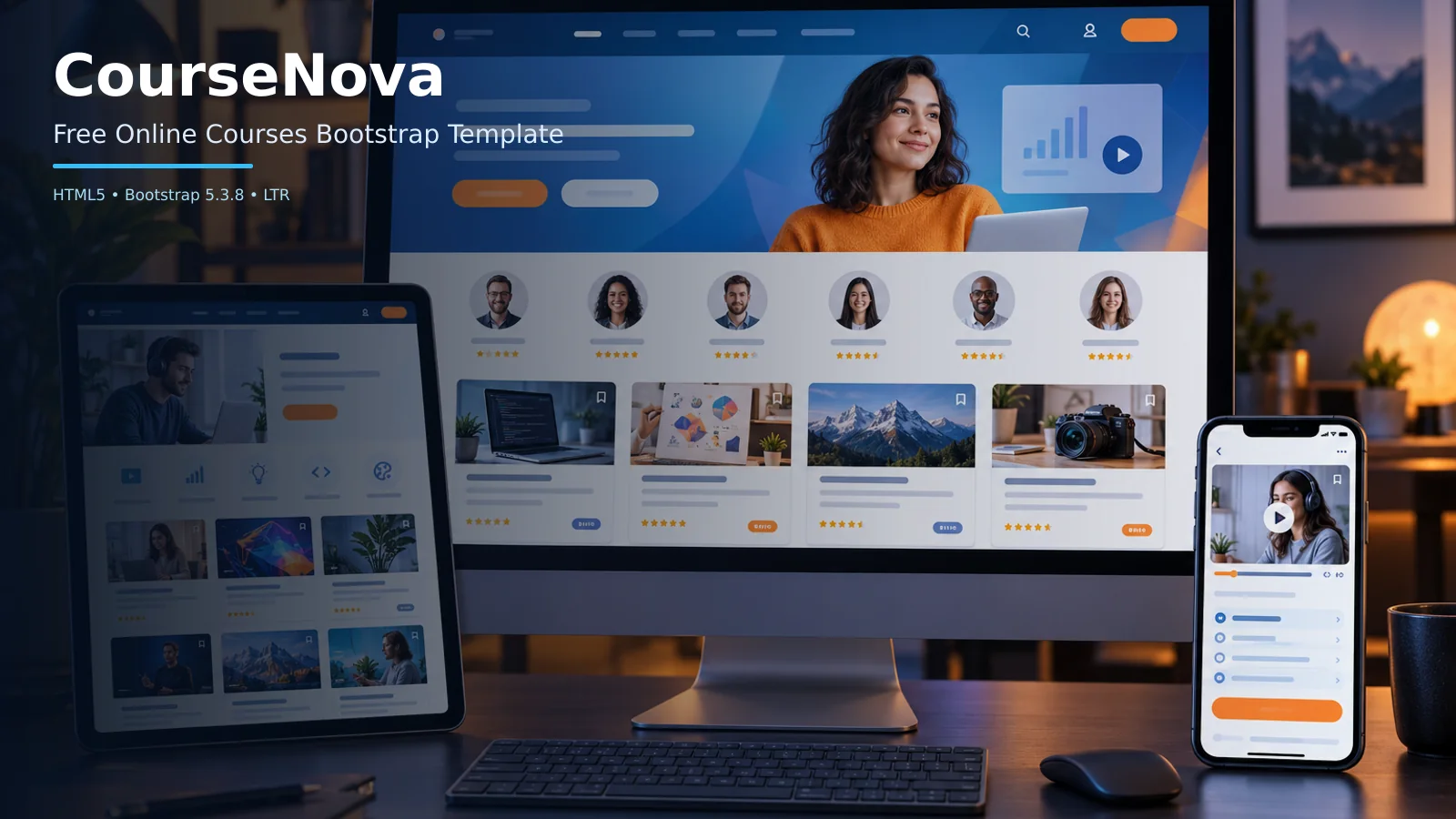 CourseNova – Free Bootstrap 5 Online Courses HTML Template