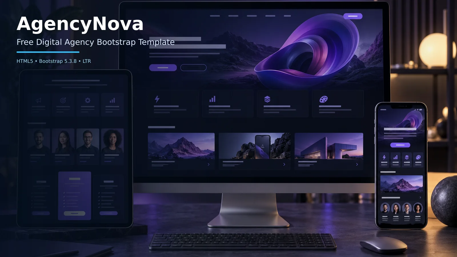 AgencyNova – Free Bootstrap 5 Digital Agency HTML Template