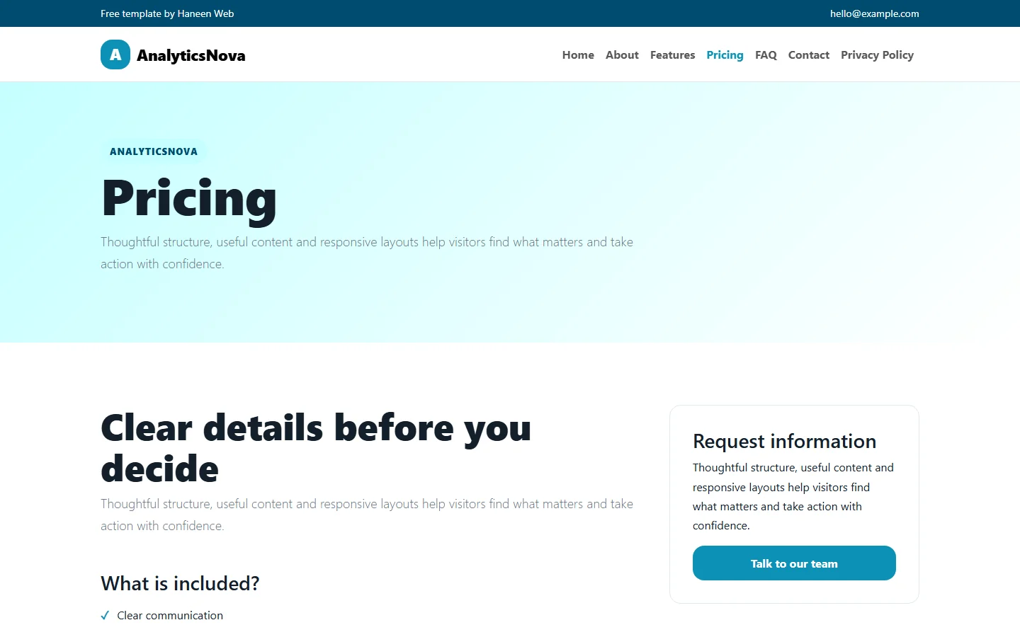 AnalyticsNova – Free Bootstrap 5 Analytics everyone can understand HTML Template