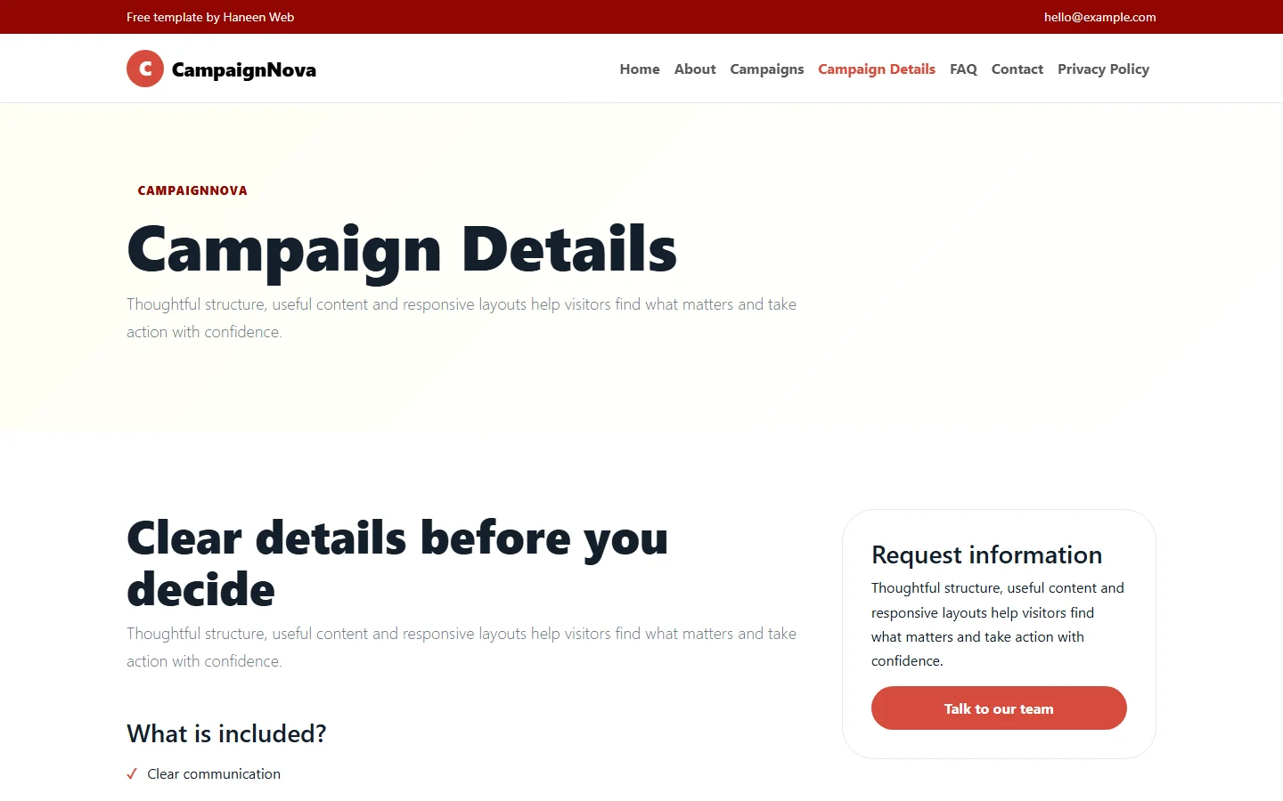CampaignNova – Free Bootstrap 5 Ideas that move people HTML Template