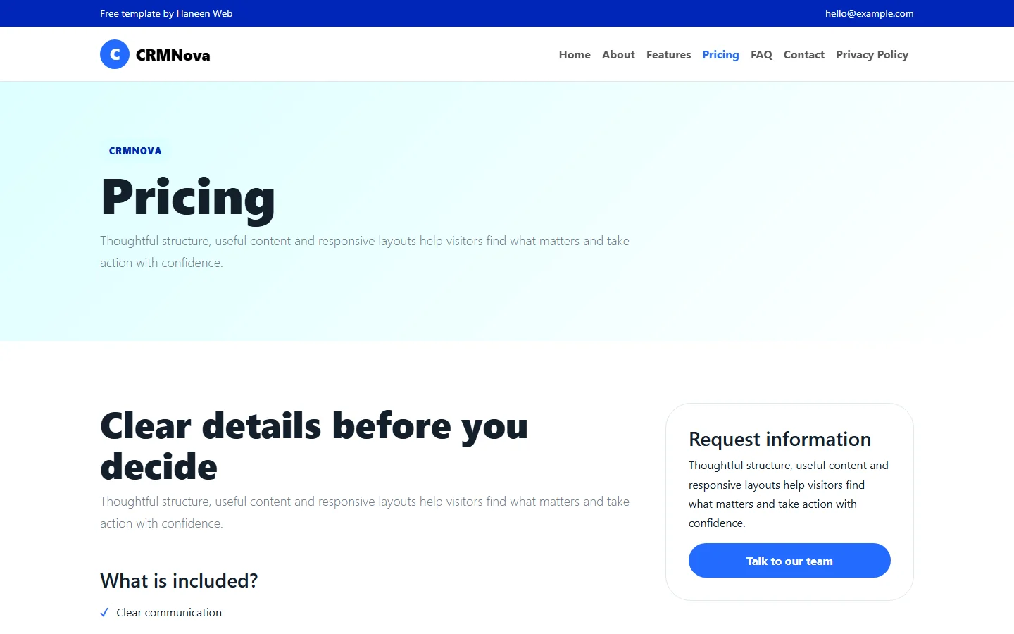 CRMNova – Free Bootstrap 5 Customer relationships in one place HTML Template