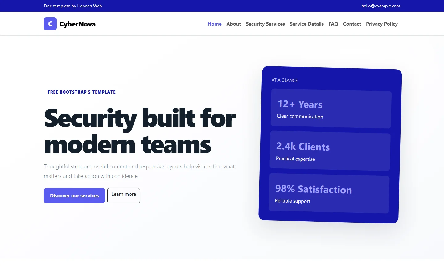 CyberNova – Free Bootstrap 5 Security built for modern teams HTML Template
