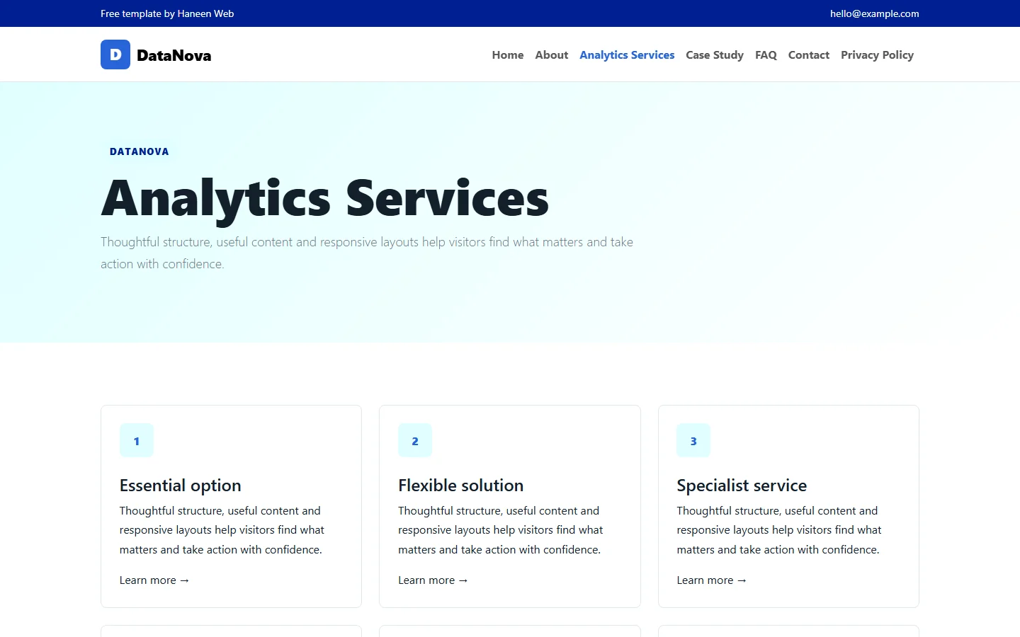 DataNova – Free Bootstrap 5 Turn data into clear decisions HTML Template