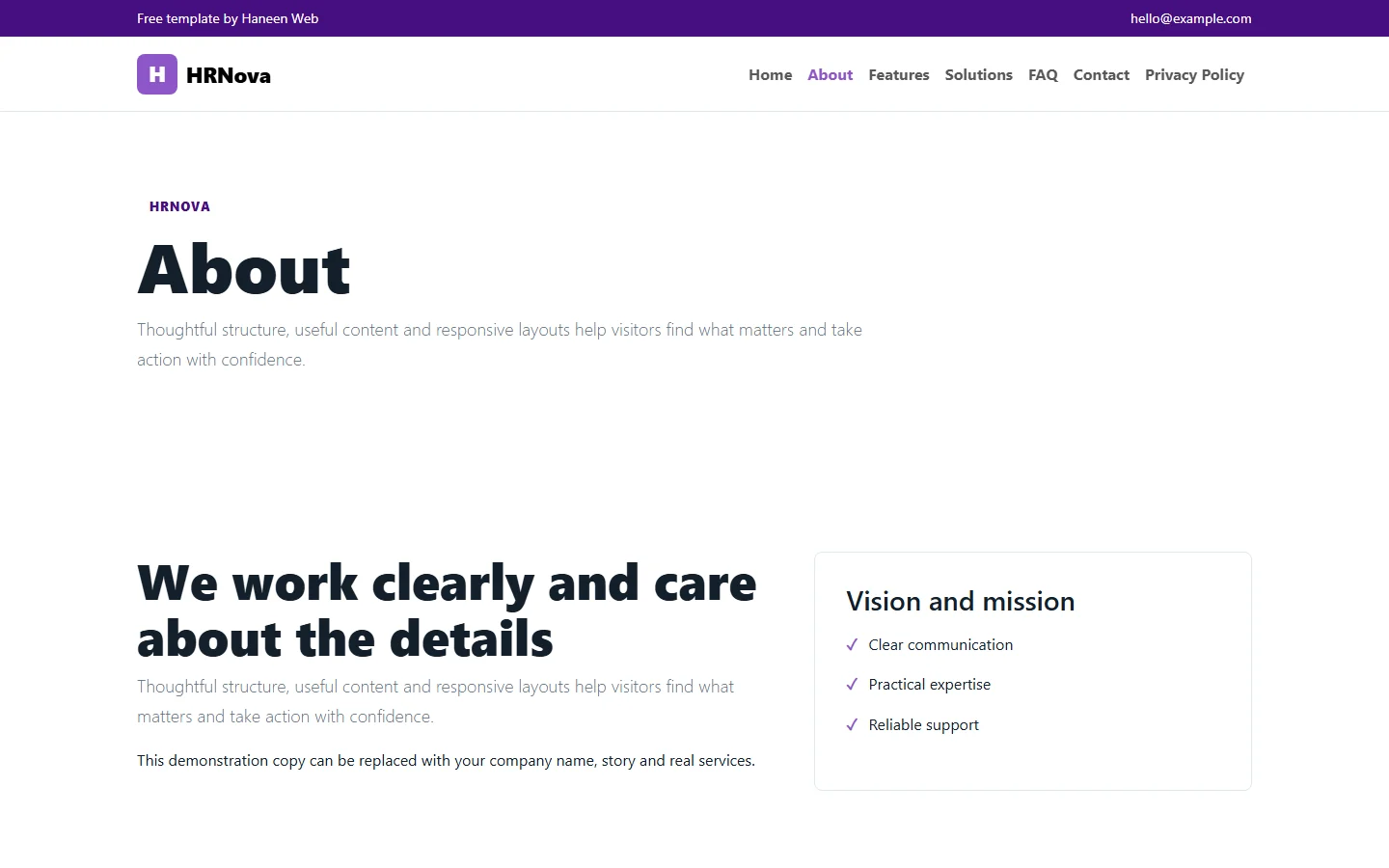 HRNova – Free Bootstrap 5 Better people operations HTML Template