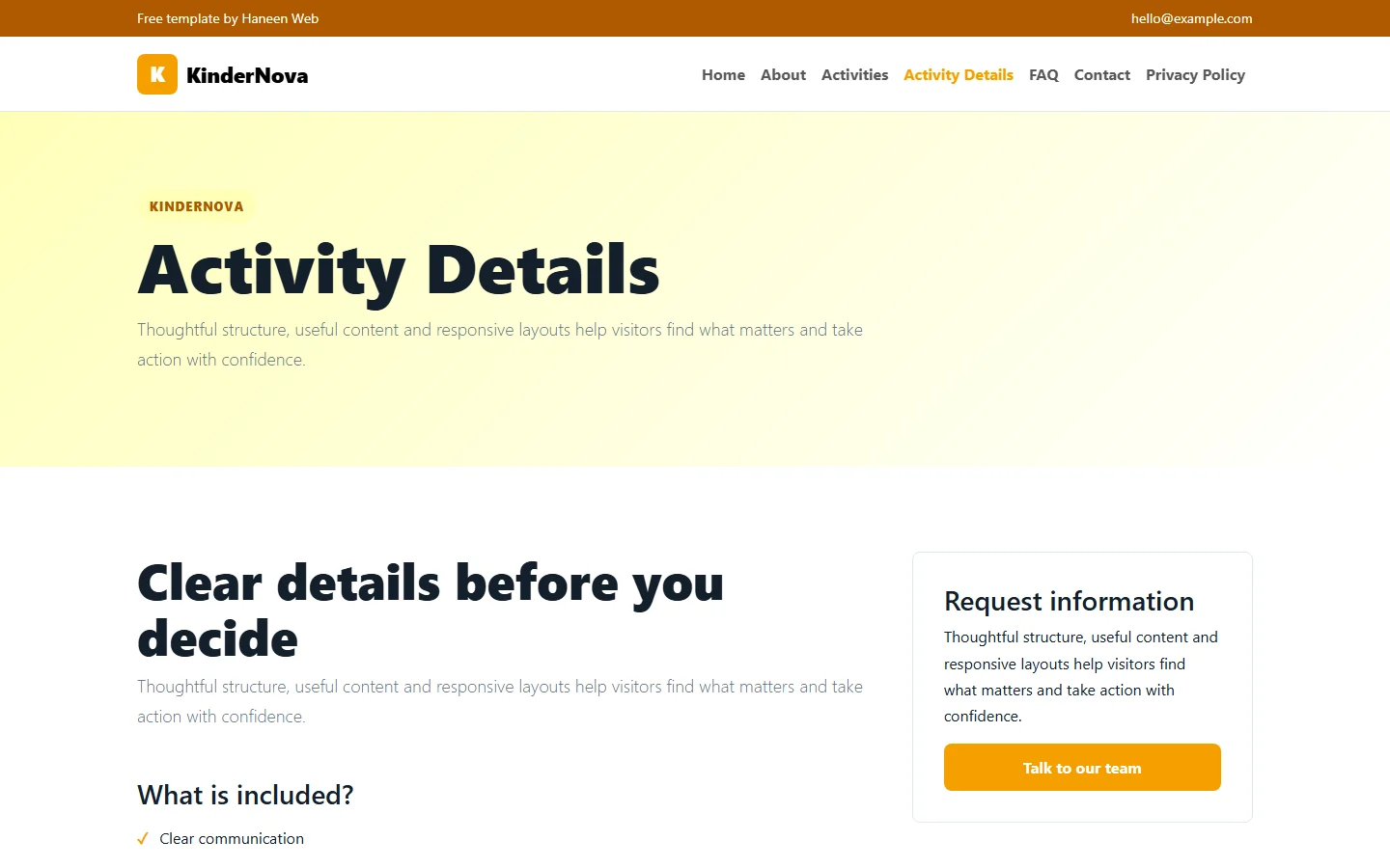 KinderNova – Free Bootstrap 5 Play, discover and grow HTML Template