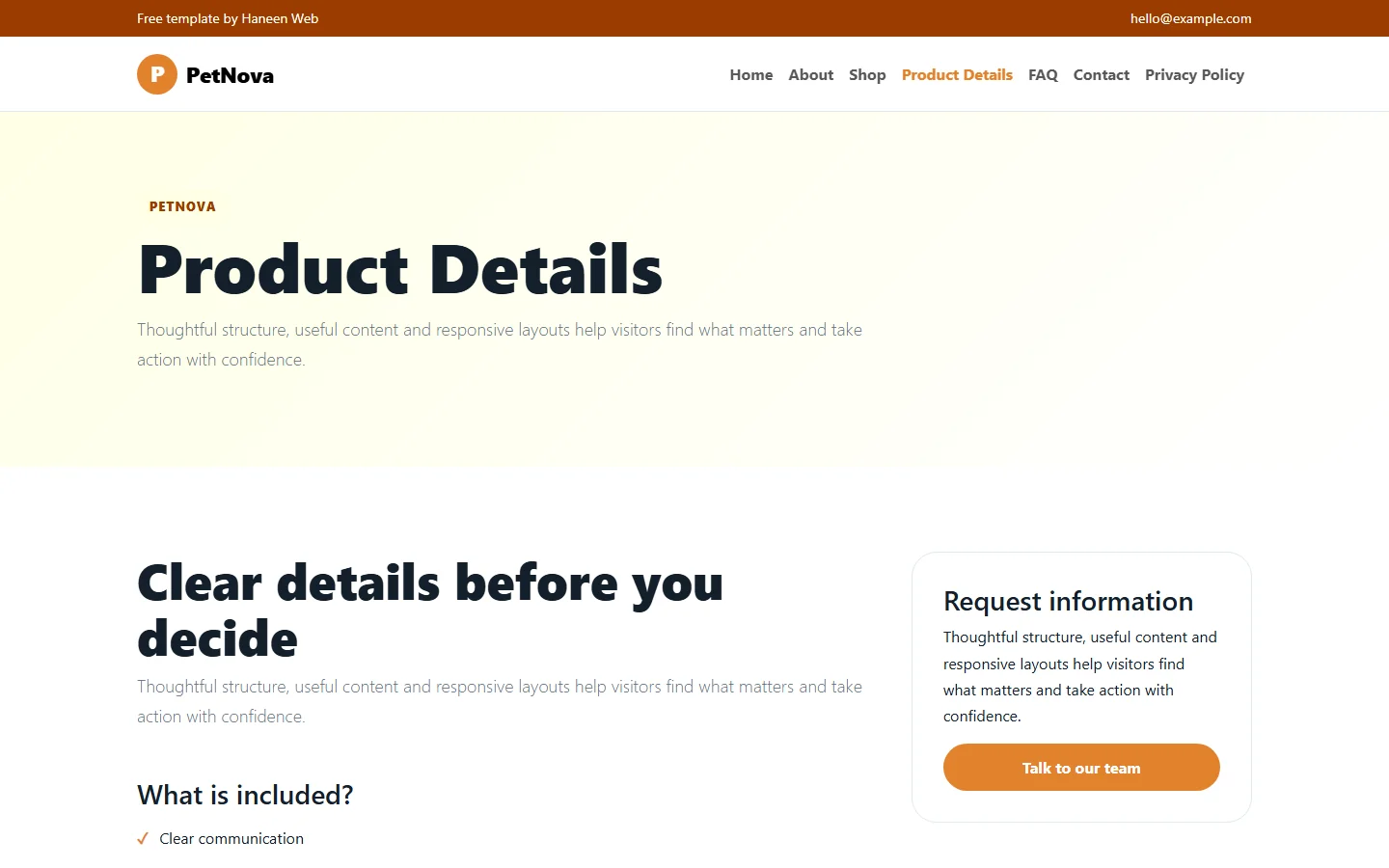 PetNova – Free Bootstrap 5 Everything your pet loves HTML Template
