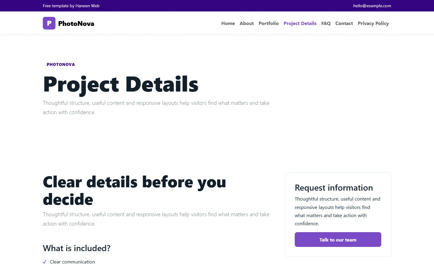 PhotoNova – Free Bootstrap 5 Stories captured with intention HTML Template