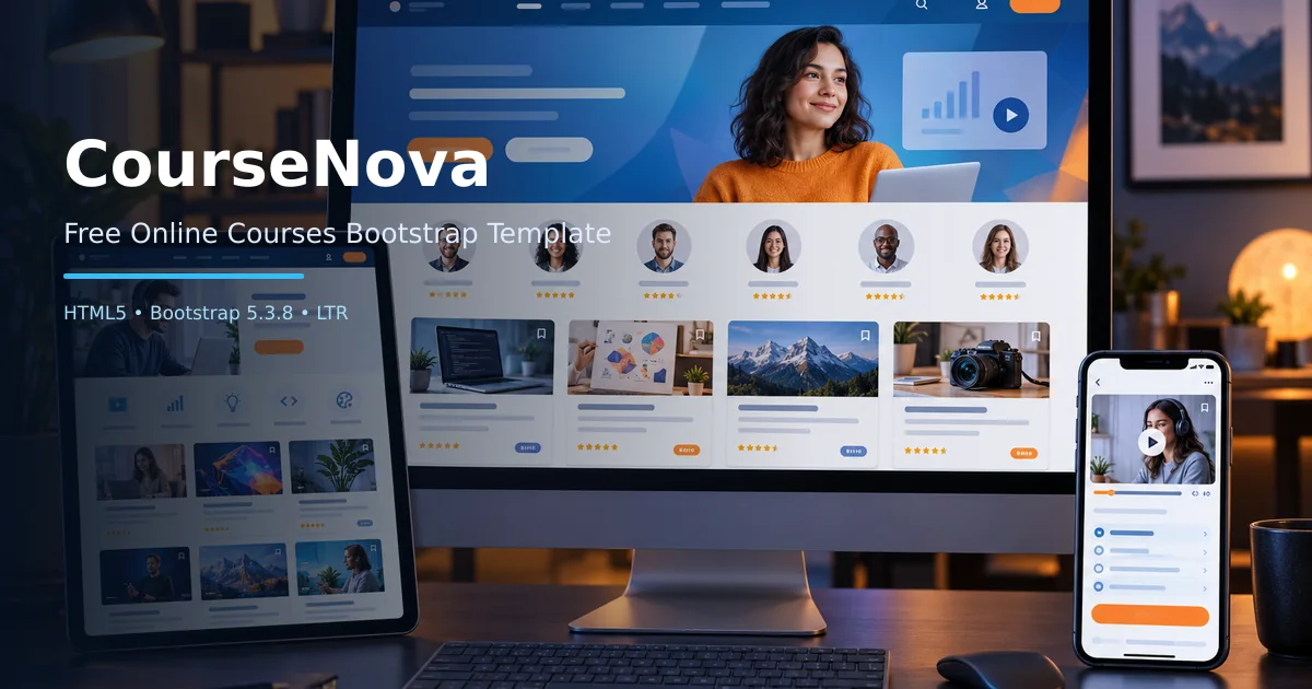 CourseNova – Free Bootstrap 5 Online Courses HTML Template