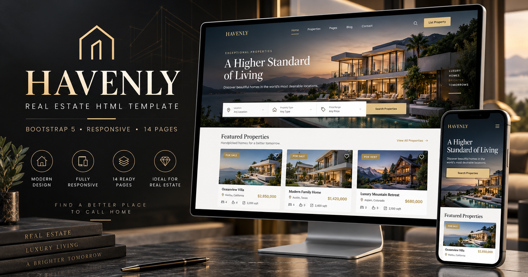Havenly – Free Bootstrap 5 Real Estate HTML Template