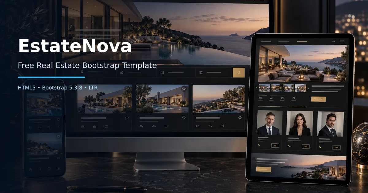 EstateNova – Free Bootstrap 5 Real Estate HTML Template