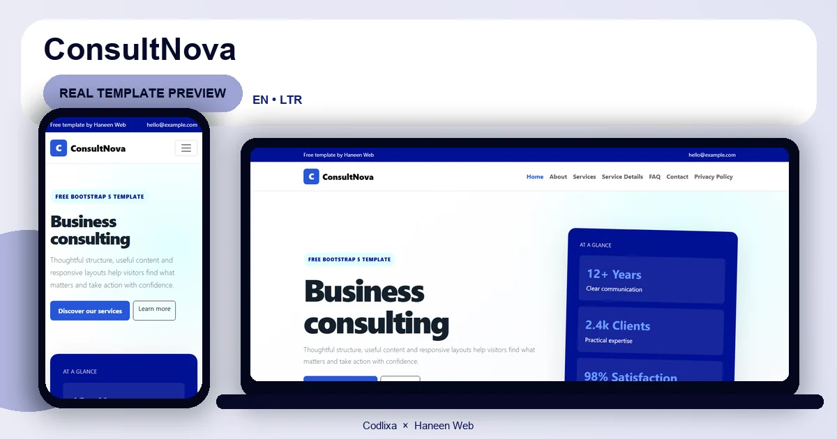 ConsultNova – Free Bootstrap 5 Business consulting HTML Template